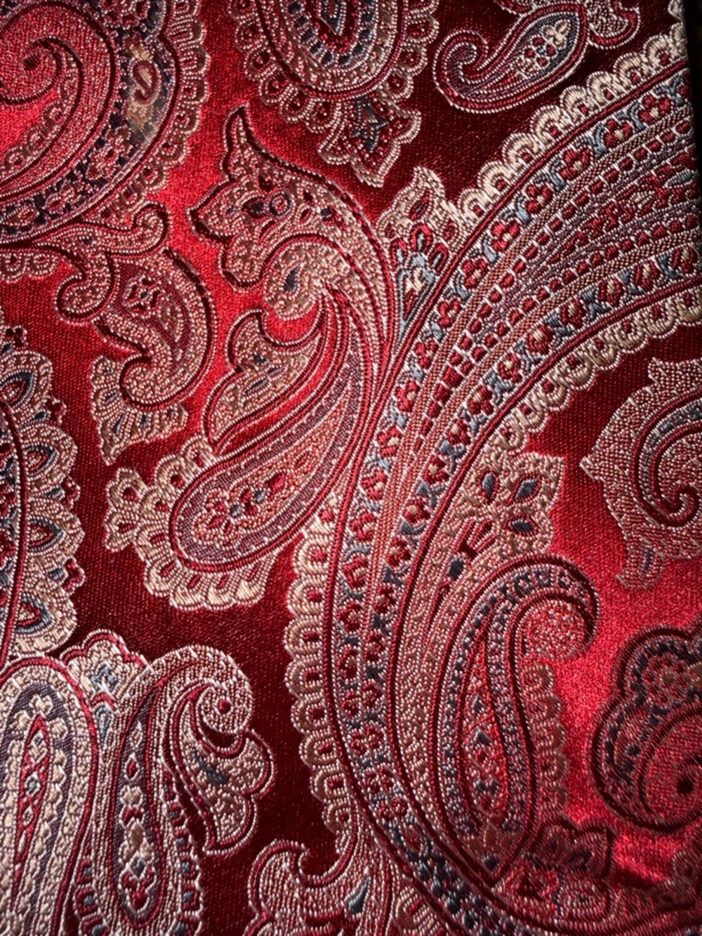 Jos a bank Signature collection Red Paisley silk woven tie - Picture 2 of 4